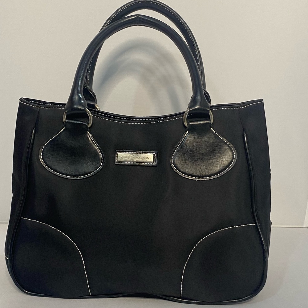 Chic Black Handbag Satchel by Compagna